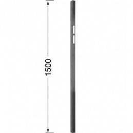 fer forgé Tube gâche percé pour serrure pour portillon de piscine STREMLER HAUTEUR 1500 mm Tube 40x40 - Ref TUBEK