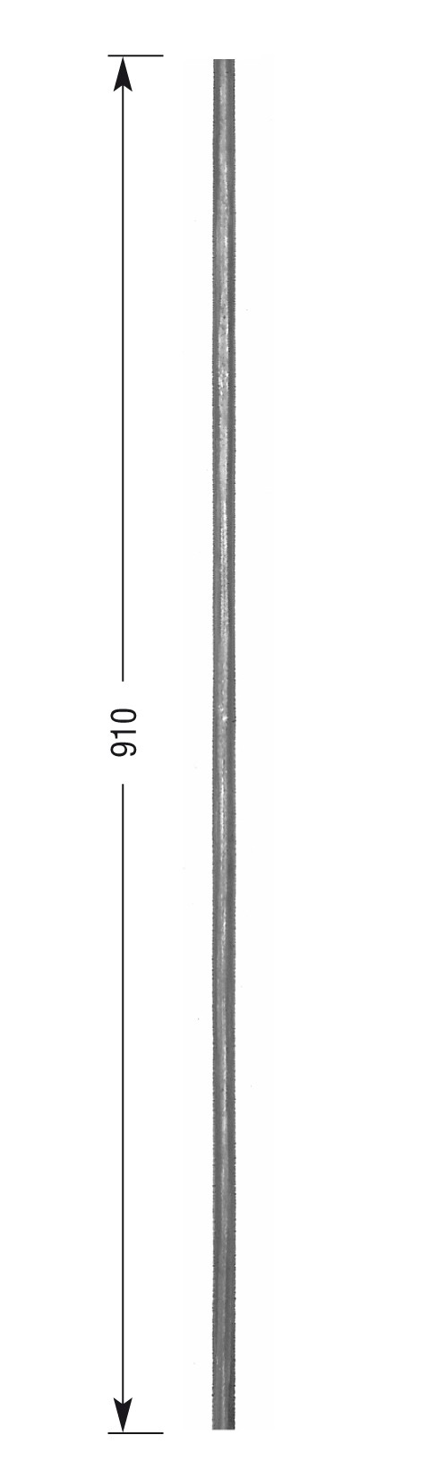 Barreau forgé fer rond martelé HAUTEUR 910 mm Rond 14 Ref RM14B-910