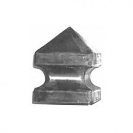 fer forgé Chapeau de piliers LARGEUR 100 mm x 100 mm LONGUEUR - Ref CHA100