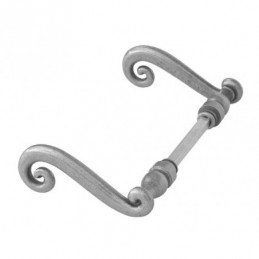 fer forgé Poignée béq. double aquitaine LONGUEUR 100 mm x hauteur 40 mm carré 7 mm - Ref POIGNEEA-7