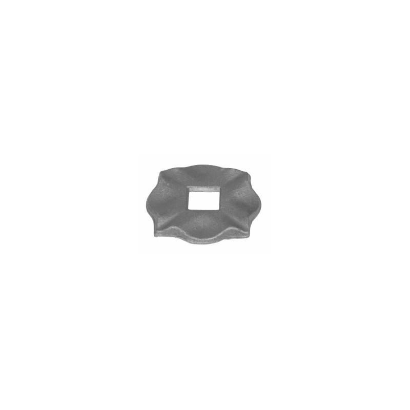 fer forgé Platine cache scellement estampée LONGUEUR 100 mm x 100 mm LARGEUR - Ref P35-25