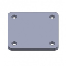 fer forgé Platine de fixation carré PLATINE 200 x 200 mm ép. 10 mm + 4 trous diam. 16 mm - Ref PLC200X200-10