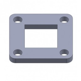 fer forgé Platine de fixation carré PLATINE 60 X 60 mm PERCEE 26x26 mm Ref PLC60X60C25-6