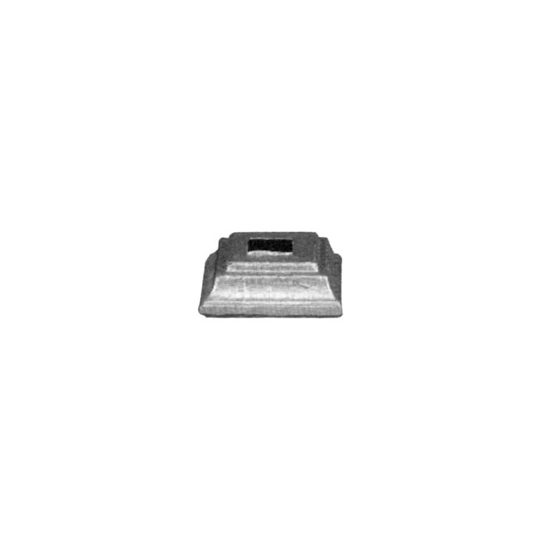 fer forgé Platine cache scellement estampée LONGUEUR 80 mm x 80 mm LARGEUR - Ref P50-40