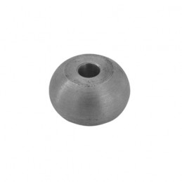 fer forgé Boule méplate percée LARGEUR 18 mm X 11 mm HAUTEUR - Ref BM18P