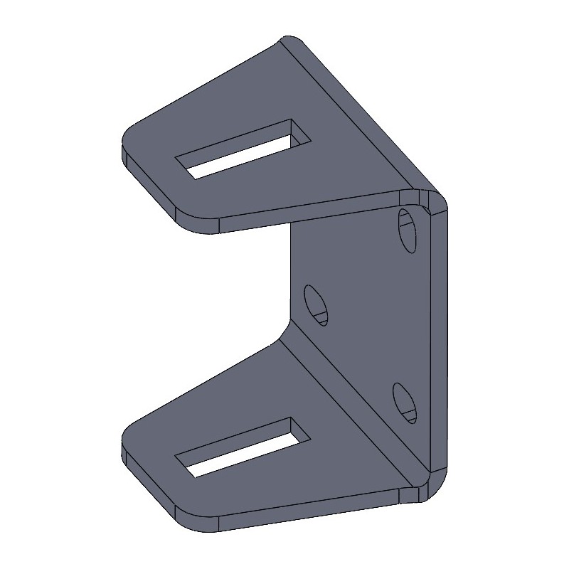 fer forgé Platine de fixation PLATINE 122 x 90 mm ép. 6 mm + 4 trous diam. 11 mm passage plat 40x12 - Ref SM1