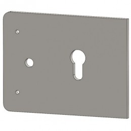 fer forgé Plaque pour serrure verticale CISA à fouillot réversible 140 mm x 85 mm - Ref ESH6