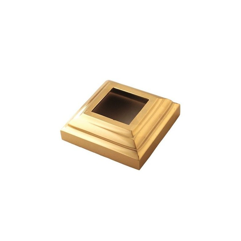 fer forgé Platine cache scellement laiton LONGUEUR 60 mm x 60 mm x 25 mm - Ref P50-16L