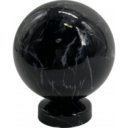 fer forgé Boule de départ de rampe BOULE DIAMETRE 90 mm - Base diamètre 51 mm - Ref BGNOIR