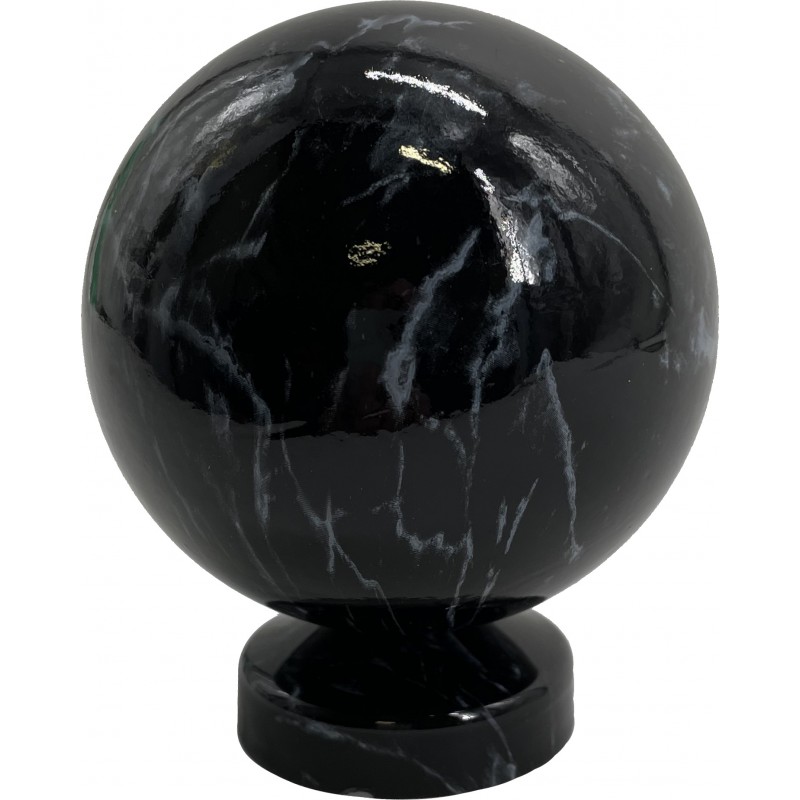 fer forgé Boule de départ de rampe BOULE DIAMETRE 90 mm - Base diamètre 51 mm - Ref BGNOIR