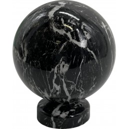 fer forgé Boule de départ de rampe BOULE DIAMETRE 90 mm - Base diamètre 51 mm - Ref BMNOIR