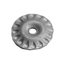 fer forgé Platine cache scellement estampée DIAMETRE 63 mm - Ref P37N-14