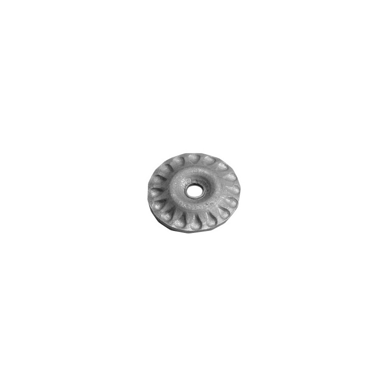 fer forgé Platine cache scellement estampée DIAMETRE 63 mm - Ref P37N-14