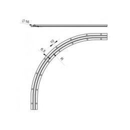 fer forgé KIT "RADIUS" - Vantail Principal Courbe R : 0,50 m