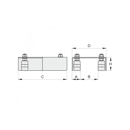 fer forgé KIT "RADIUS" - Vantail Principal Courbe R : 0,50 m