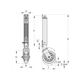 fer forgé Roue de compensation réglable  - Ref 750125
