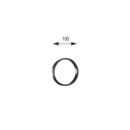 fer forgé Anneau Diamètre extérieur 100 mm Plat 20x10 - Réf. A100L20X10