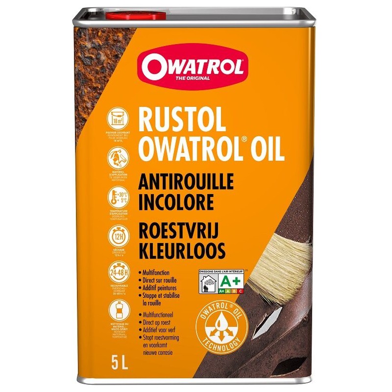 fer forgé Rustol Owatrol incolore  - Ref RUSTOL5L