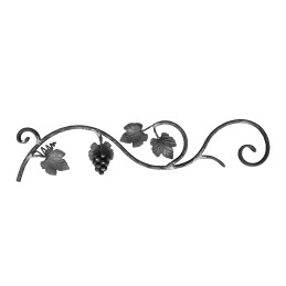 fer forgé Panneau grappe HAUTEUR 165 mm x 800 mm LARGEUR Rond 14 - Ref PANGR2