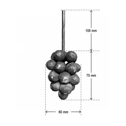 Grappe de raisin HAUTEUR 150 mm x LARGEUR 55 mm - Ref GR9