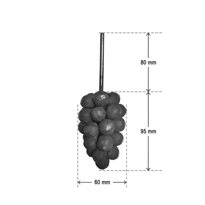Grappe de raisin HAUTEUR 165 mm x LARGEUR 60 mm - Ref GR10