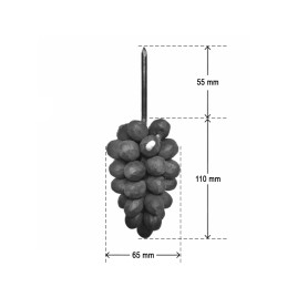 Grappe de raisin HAUTEUR 200 mm x LARGEUR 65 mm - Ref GR11
