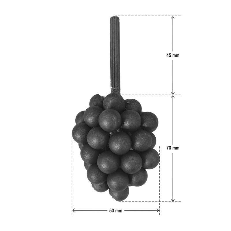 Grappe de raisin HAUTEUR 200 mm x LARGEUR 65 mm - Ref GR11