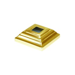 Platine cache scellement laiton - Passage carré 20x20 mm - Ref. BSCSL620