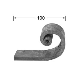 Volute HAUTEUR 100 mm Plat 40x6 - Ref VM-40X6