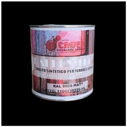 PEINTURE ANTICORROSIF NOIR MAT 750 ml   - Ref FERLUX9005-0L75