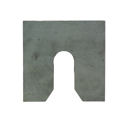 Platine à encoche acier Ø25 mm - 100x100x20 mm - Ref. PLENC25-20