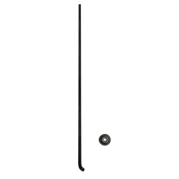 Barreau coudé forgé 1200 mm Rond 16 avec Platine P37N-12 - Ref RL16C2-P37N-12